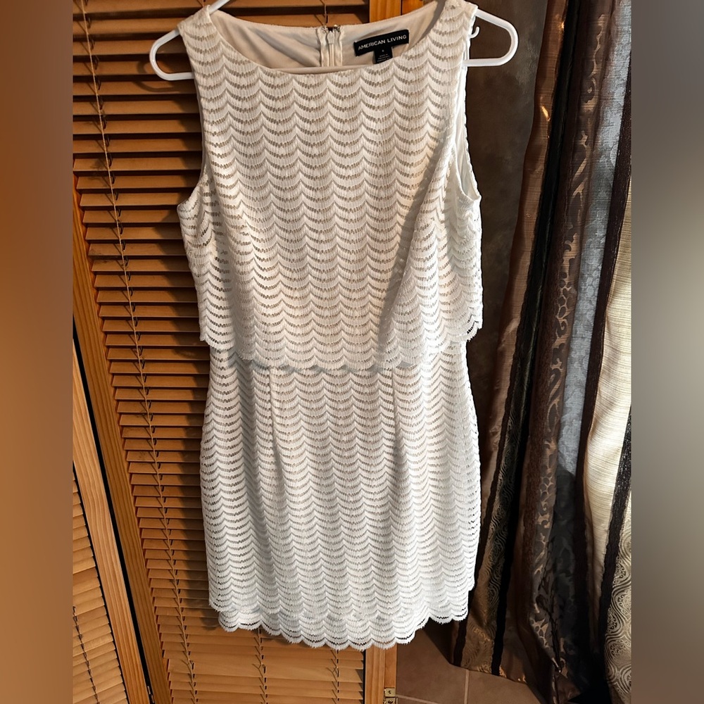 American Living lace Cream mini Sleeveless Dress